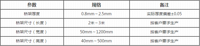 鍍鋅槽式橋架規格